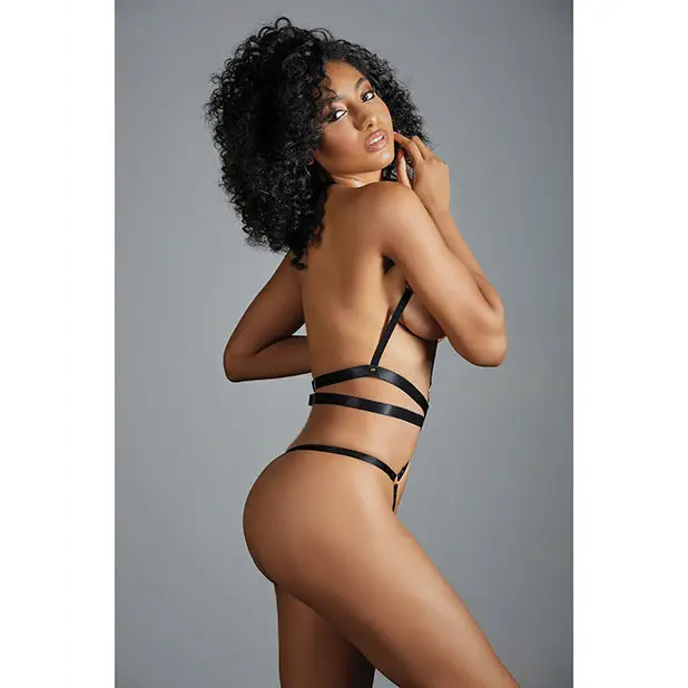 Adore Izabel Open Teddy w/Dual Waist Black O/S - Lingerie - Packaged