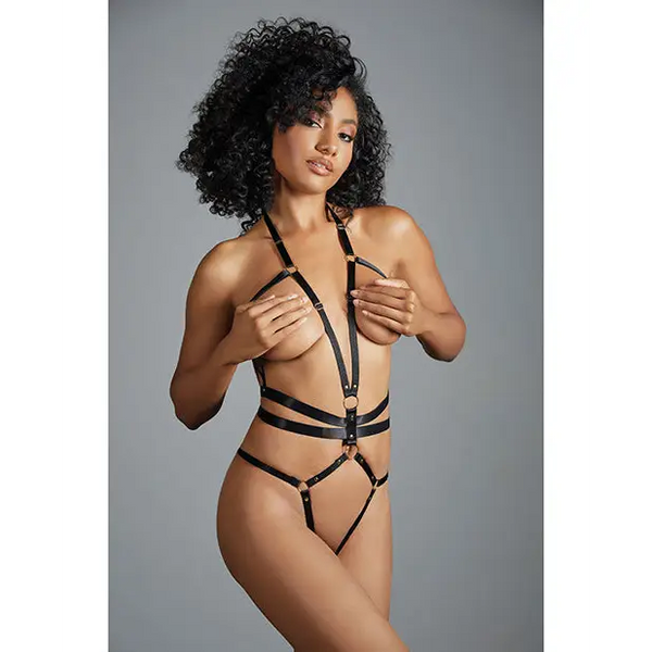 Adore Izabel Open Teddy w/Dual Waist Black O/S - Lingerie - Packaged