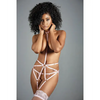 Adore Kelly Strappy Choker Garterbelt w/Open G-String Pink O/S - Lingerie - Packaged
