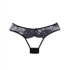 Adore Kiss Mesh & Lace Open Panty Black O/S - Lingerie - Packaged
