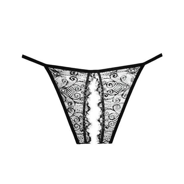 Adore Lace Enchanted Belle Panty Black O/S - Lingerie - Packaged