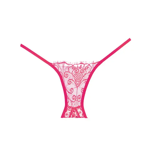 Adore Lace Enchanted Belle Panty Hot Pink O/S - Lingerie - Packaged