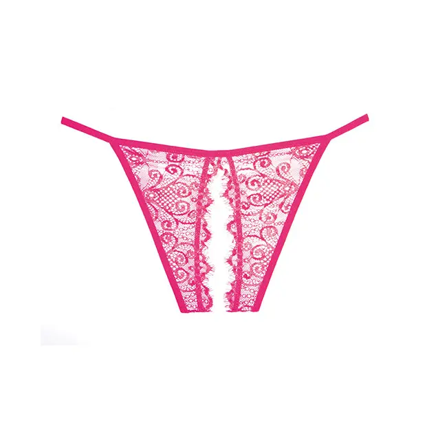 Adore Lace Enchanted Belle Panty Hot Pink O/S - Lingerie - Packaged