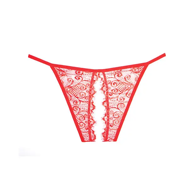 Adore Lace Enchanted Belle Panty Red O/S - Lingerie - Packaged