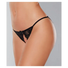 Adore Luv Web Strappy Open Front Panty Black O/S - Lingerie - Packaged