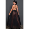Adore Mademoiselle Moi Harness Teddy Dress w/Attached Open Panty Black O/S - Lingerie - Packaged