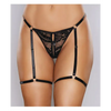 Adore Say it with Garters Lace Thong Black O/S