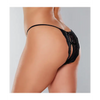 Adore Secrets Double Mini Bow Detail Open Back Lace Panty Black O/S - Lingerie - Packaged