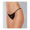 Adore Secrets Double Mini Bow Detail Open Back Lace Panty Black O/S - Lingerie - Packaged