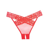 Adore Sheer & Lace Desire Panty Red O/S - Lingerie - Packaged