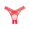 Adore Sheer & Lace Desire Panty Red O/S - Lingerie - Packaged