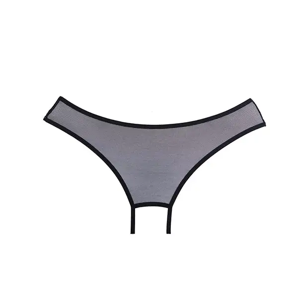 Adore Sheer Teaz Open Panty Black O/S - Lingerie - Packaged