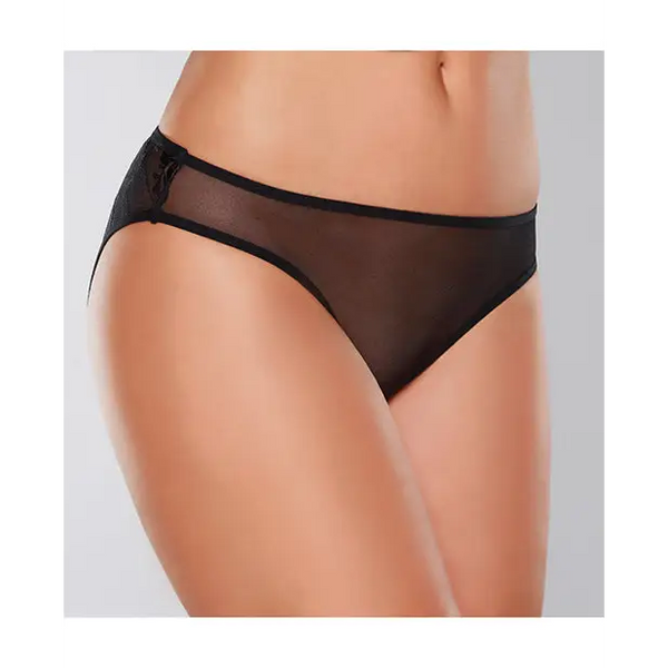 Adore Sheer Teaz Open Panty Black O/S - Lingerie - Packaged