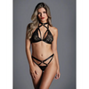 Adore the Sweetest Strappy Lace Bra & Panty Black O/S - Lingerie - Packaged