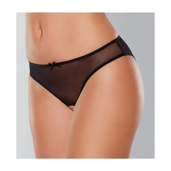 Adore Wild Nite Mesh Open Back Panty Black O/S - Lingerie - Packaged