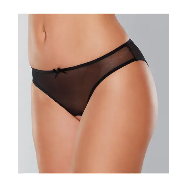 Adore Wild Nite Mesh Open Back Panty Black O/S - Lingerie - Packaged