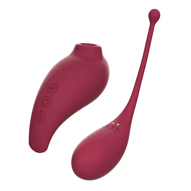 Adrien Lastic Inspiration Clitoral Suction Stimulator & Vibrating Egg - Red - Vibrators