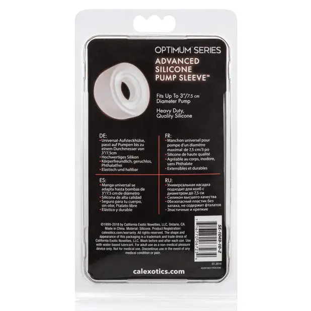 Advanced Silicone Pump Sleeve - Clear - Penis Enhancement