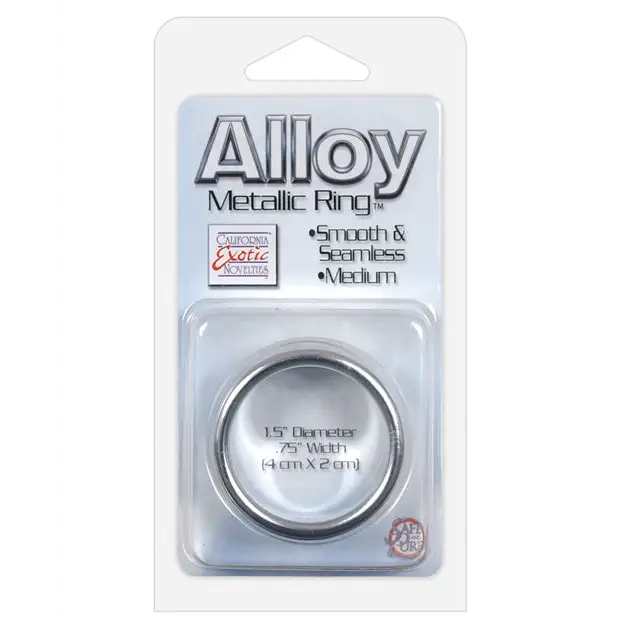 Alloy Metallic Ring - Medium Silver - Penis Enhancement