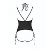 Allure Angelina Sheer Mesh Under Bust Teddy Black L/XL - Lingerie - Packaged
