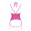 Allure Angelina Sheer Mesh Under Bust Teddy Hot Pink L/XL - Lingerie - Packaged