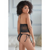 Allure Gigi Peek a Boo Babydoll w/Tie Side Open Panty Black L/XL - Lingerie - Hanging