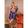 Allure Leah Lace & Mesh Open Side Cover Up Blue O/S - Lingerie - Hanging