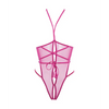 Allure Nicola Open Cup Mesh Teddy Hot Pink L/XL - Lingerie - Packaged