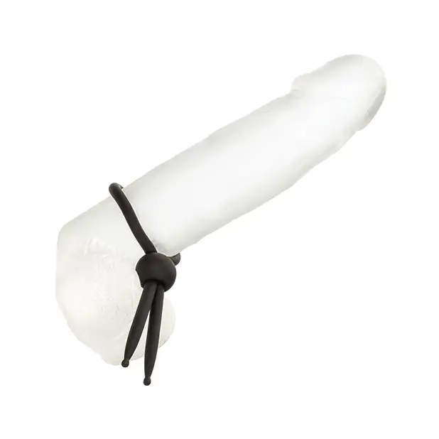Alpha Liquid Silicone Lasso Cock Ring - Black - Penis Enhancement