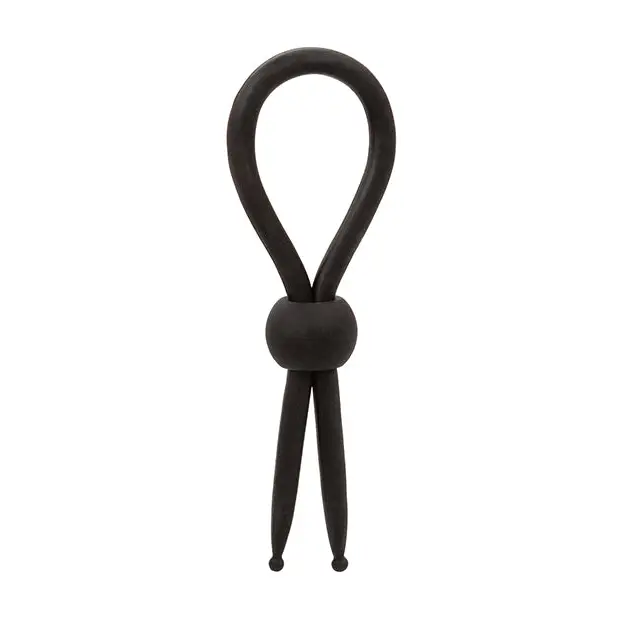 Alpha Liquid Silicone Lasso Cock Ring - Black - Penis Enhancement