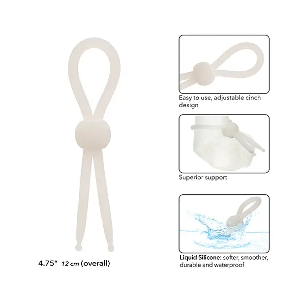 Alpha Liquid Silicone Lasso Cock Ring - Natural - Penis Enhancement