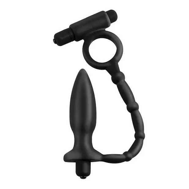 Anal Fantasy Collection Ass Kicker w/Cockring - Black - Anal Products