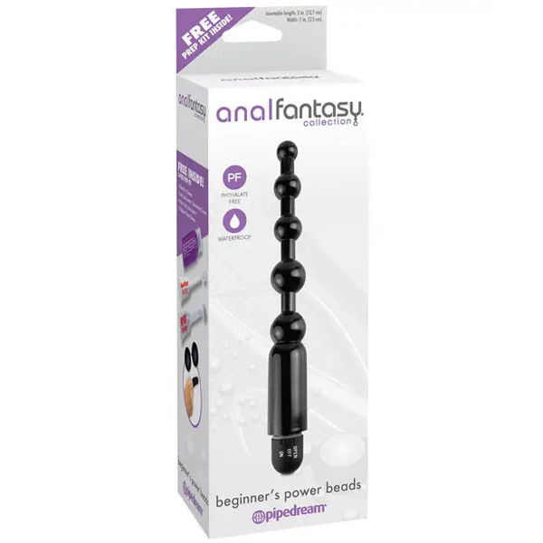 Anal Fantasy Collection Beginners Power Beads - Black - Anal Products