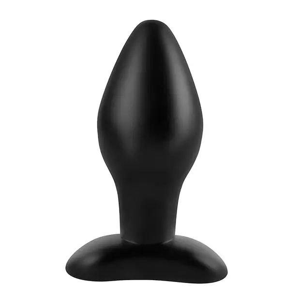 Anal Fantasy Collection Large Silicone Plug - Black - Anal Products