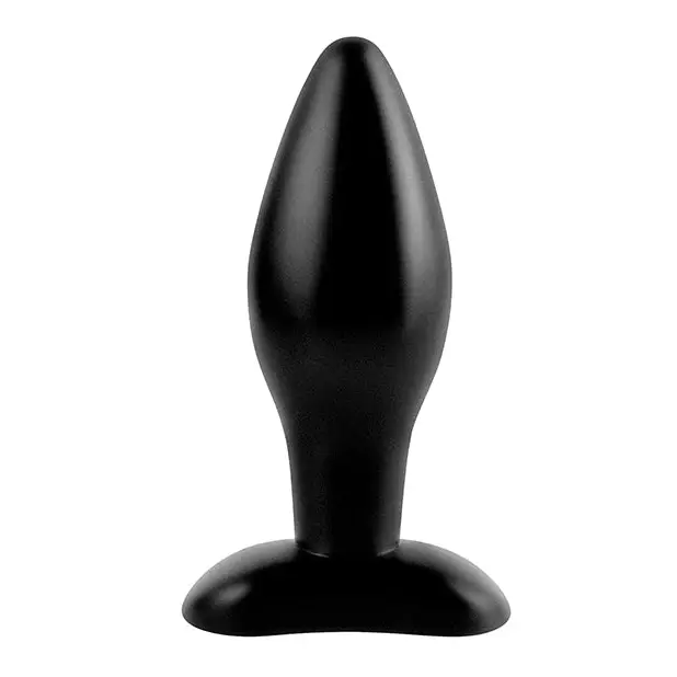 Anal Fantasy Collection Medium Silicone Plug - Black - Anal Products