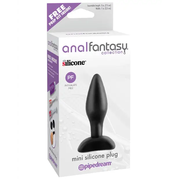 Anal Fantasy Collection Mini Silicone Plug - Black - Anal Products