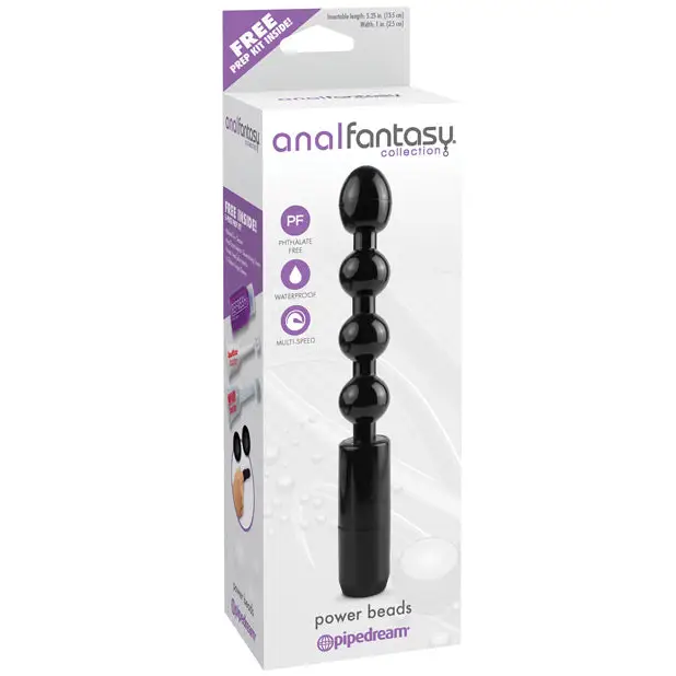 Anal Fantasy Collection Power Beads - Black - Anal Products