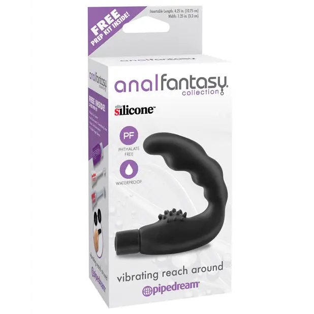 Anal Fantasy Collection Vibrating Reach Around - Black - Anal Products