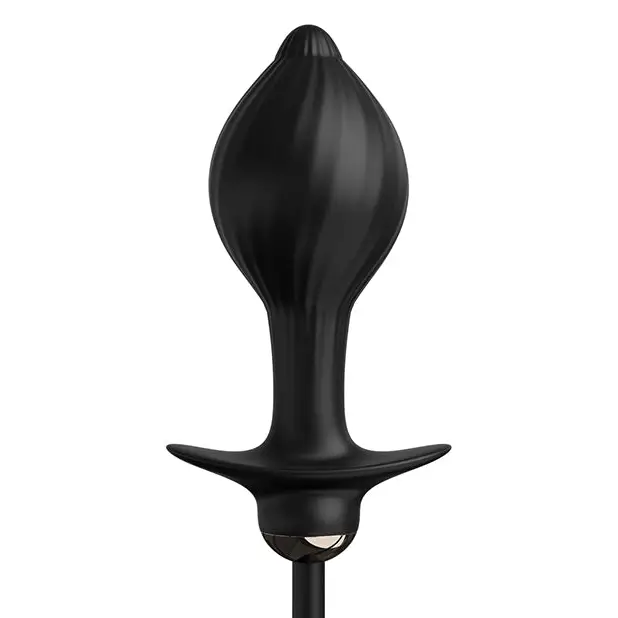 Anal Fantasy Elite Collection Auto Throb Inflatable Vibrating Plug - Black - Anal Products