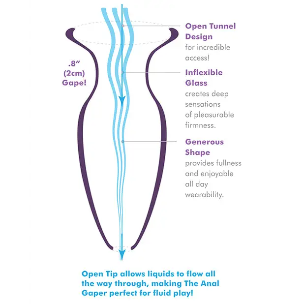 Anal Fantasy Elite Collection Beginners Anal Glass Gaper - Clear - Anal Products