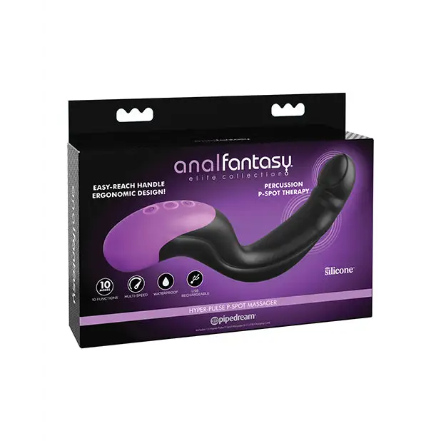 Anal Fantasy Elite Collection Hyper Pulse P Spot Massager - Black - Anal Products