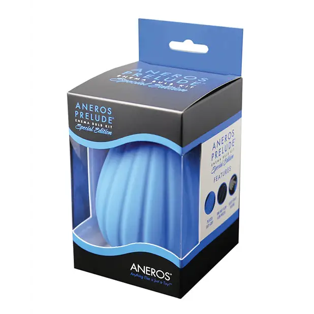 Aneros Prelude Enema Special Edition Bulb Kit - Blue - Anal Products