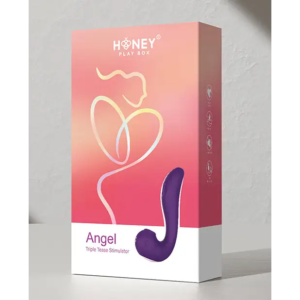 Angel Triple Tease G-Spot Stimulator - 3 Function Purple - Vibrators