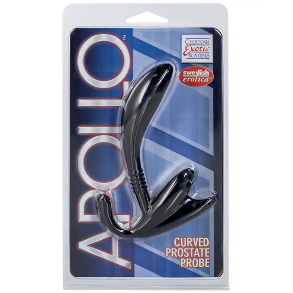 Apollo Curved Prostate Probe - Black - Anal Products