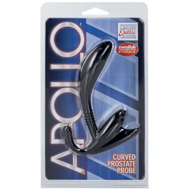 Apollo Curved Prostate Probe - Black - Anal Products