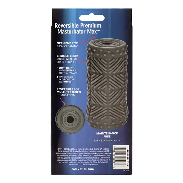 Apollo Max Reversible Premium Masturbator - Grey - Dolls & Masturbators