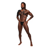 Aquarius PU Leather Chest Harness w/Half Sleeve Black O/S - Bondage Blindfolds & Restraints
