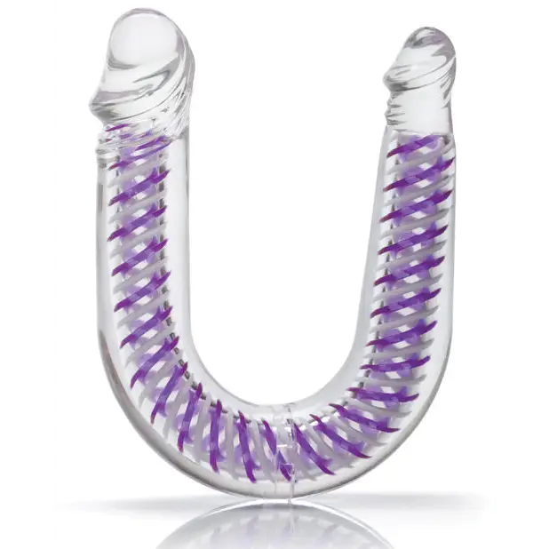 Art Deco AC/DC Double Dong - Clear - Dongs & Dildos
