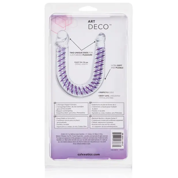 Art Deco AC/DC Double Dong - Clear - Dongs & Dildos