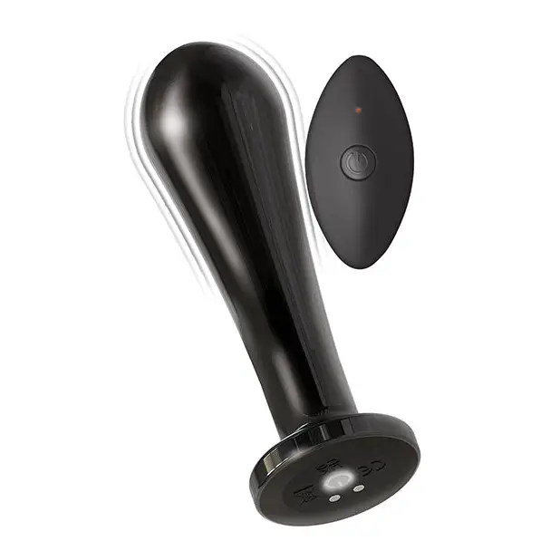 Ass-sation Remote Vibrating Metal Anal Bulb - Black - Anal Products